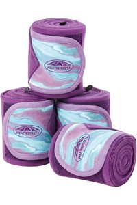 2022 Weatherbeeta Marble Fleece 3.5m Bandage 4 Pack 1008706 - Purple Swirl